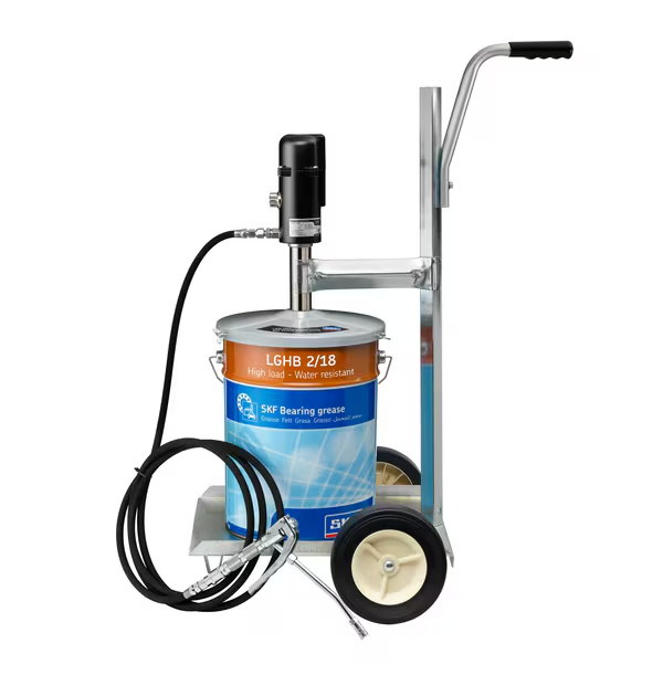 SKF LAGG18AE Air-operated grease pump for 18kg, mobile (Trolley included)