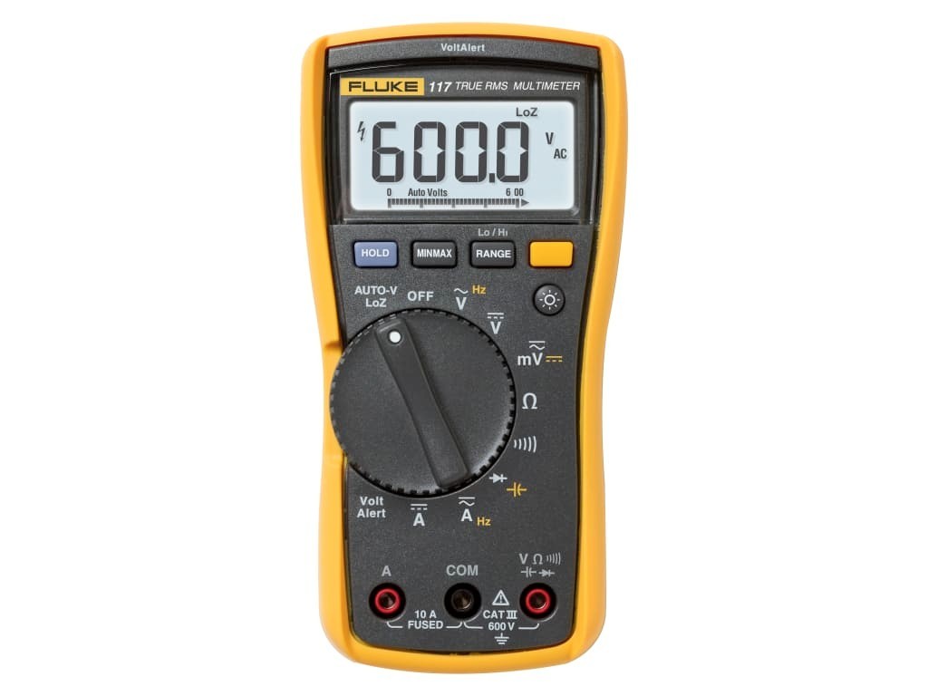 Fluke 117 True-RMS AC/DC Electrician Multimeter w/Non-Contact Voltage Detection